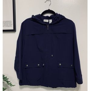 Zenergy by Chico’s Zip Up Windbreaker Size 1